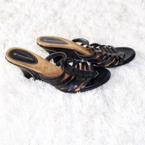 Naturalizer scrappy black wedge heels